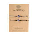 Handmade Braided Black Rope Bracelet Silver Color Bohemian Sun&Moon Charm Bracelets For Women Men Pinky Promise Card Bracelet