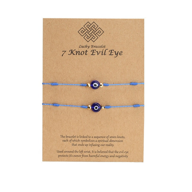 Handmade Braided Black Rope Bracelet Silver Color Bohemian Sun&Moon Charm Bracelets For Women Men Pinky Promise Card Bracelet