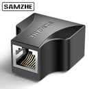 SAMZHE Ethernet Adapter Lan Cable Extender Splitter for Internet Connection Cat5 RJ45 Splitter Coupler Contact Modular Plug