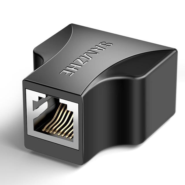 SAMZHE Ethernet Adapter Lan Cable Extender Splitter for Internet Connection Cat5 RJ45 Splitter Coupler Contact Modular Plug