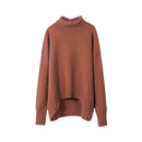 Toppies Winter Woman Sweater Turtleneck Oversize Pullovers Jumper Female knitted tops irregular hem Korean Clothing