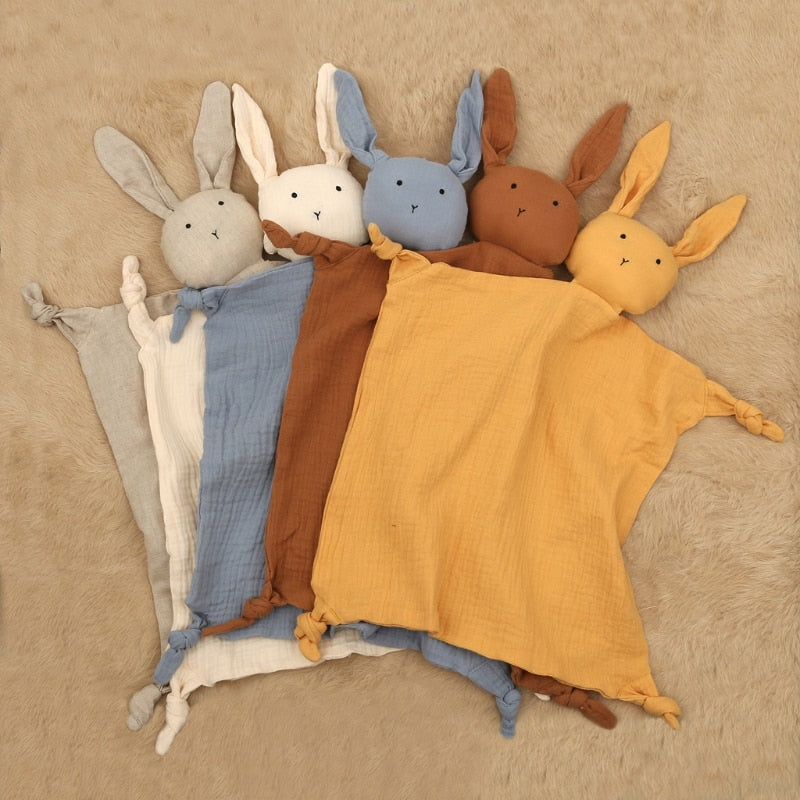Baby Saliva Towel Soft Newborn Baby Soothe Appease Towel Infant Cute Bunny Sleeping Dolls Toy Plush Comforting Toy Baby Towel