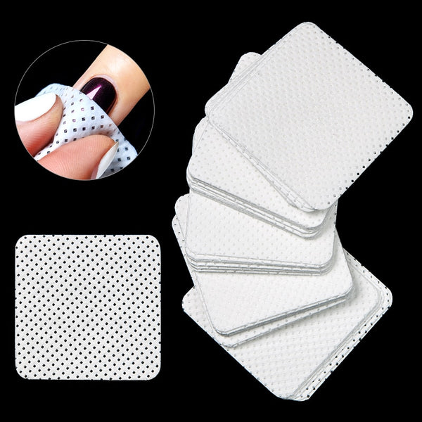 500/200pcs Lint-Free Nail Polish Remover Cotton Wipes UV Gel Tips Remover Cleaner Paper Pad Nails Polish Art Cleaning Manicure