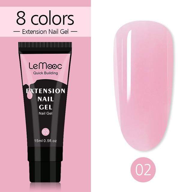 Lemooc  UV Gel Kit 15ml Quick Building  UV Gel Nail Polish For Nail Extensions Acrylic Gel Polish Nail Art Set