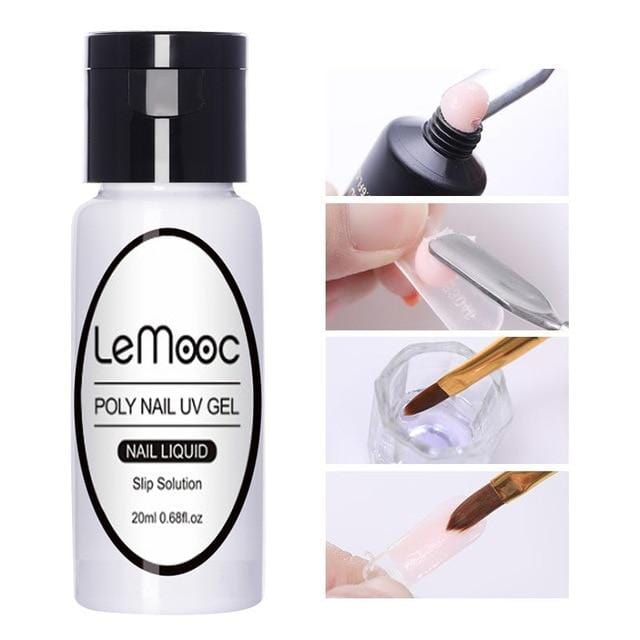 Lemooc  UV Gel Kit 15ml Quick Building  UV Gel Nail Polish For Nail Extensions Acrylic Gel Polish Nail Art Set