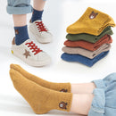 5 Pairs Baby Boys Winter Socks Cartoon Bear Kids Spring Autumn Cotton Breathable Keep Warm Floor Anti-skid Girls Socks