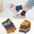 5 Pairs Baby Boys Winter Socks Cartoon Bear Kids Spring Autumn Cotton Breathable Keep Warm Floor Anti-skid Girls Socks