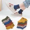 5 Pairs Baby Boys Winter Socks Cartoon Bear Kids Spring Autumn Cotton Breathable Keep Warm Floor Anti-skid Girls Socks