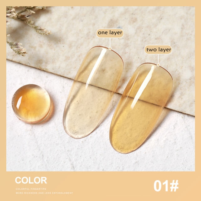 SKVP 8ML Dull Color Gel Polish Translucent  Manicuring UV LED Crystal Gel Soak Off Jelly UV Gel Nail Polish Semi Permanent