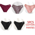 5PCS/Set Women Panties Cotton Underwear Female Panties Solid Color Underpants Sexy Lingerie Pantys for Woman Briefs Intimates