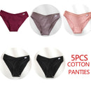 5PCS/Set Women Panties Cotton Underwear Female Panties Solid Color Underpants Sexy Lingerie Pantys for Woman Briefs Intimates