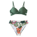 CUPSHE Push Up Floral Wrap Bikini Sets Women Sexy Thong Two Pieces Swimsuits 2021 New Girl Beach Bathing Suits Swimwear