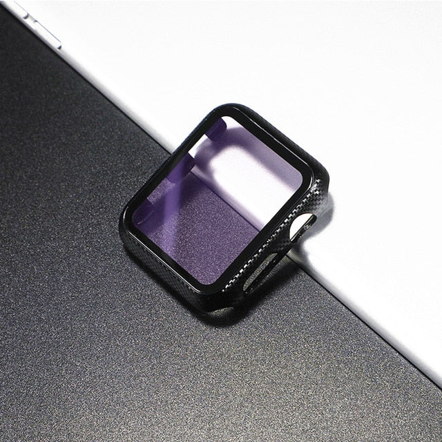 cover For Apple Watch case 44mm 40mm iWatch 42mm 38mm bumper Tempered Glass 44 42 38 42 mm for apple watch series 4 3 5 SE 6