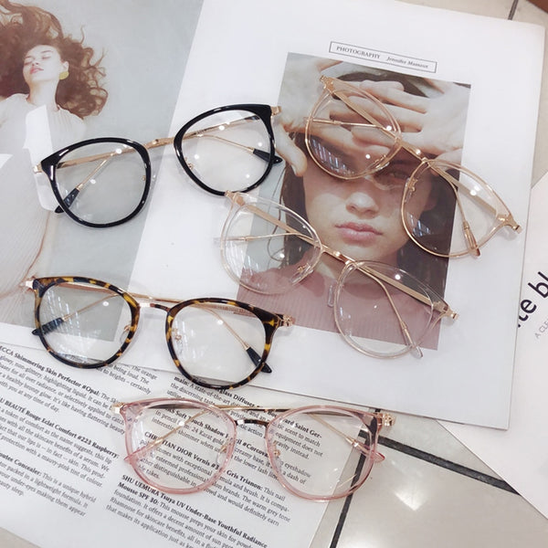 1pcs Retro Anti Blue Ray Computer Glasses Women Round Eye Glass Men Blue Light Blocking Fashion Eyewear Optical Frames A96519