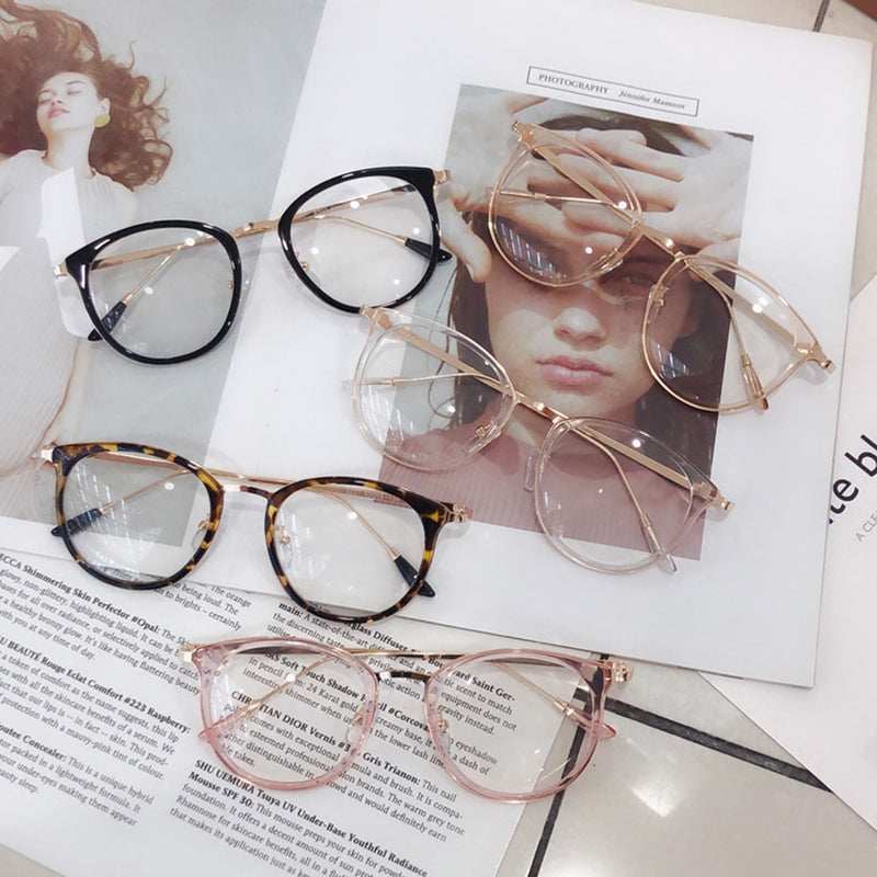 1pcs Retro Anti Blue Ray Computer Glasses Women Round Eye Glass Men Blue Light Blocking Fashion Eyewear Optical Frames A96519