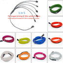 1M 3M 5M car EL Wire led strip Atmosphere light for DIY flexible AUTO interior Lamp Party decoration lights Neon strips 12V USB