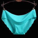 Women's Sexy Ruffle Briefs Low Waist Icy Silk Seamless Modal Underpants Female Solid Underwear Lingerie Comfortable Wave Panties