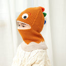 Doitbest 2 to 6 years old Boy girl Beanie Protect neck Cartoon animal Windproof Winter Child knit hat kids girl's Earflap Caps
