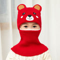 Doitbest 2 to 6 years old Boy girl Beanie Protect neck Cartoon animal Windproof Winter Child knit hat kids girl's Earflap Caps