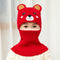 Doitbest 2 to 6 years old Boy girl Beanie Protect neck Cartoon animal Windproof Winter Child knit hat kids girl's Earflap Caps