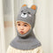 Doitbest 2 to 6 years old Boy girl Beanie Protect neck Cartoon animal Windproof Winter Child knit hat kids girl's Earflap Caps