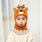 Doitbest 2 to 6 years old Boy girl Beanie Protect neck Cartoon animal Windproof Winter Child knit hat kids girl's Earflap Caps