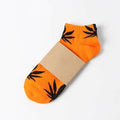 1 Pair Fashion Men Socks Cotton Weed Colorful Male Soft Breathable Short Ankle Socks Maple Leaf Casual Socks Sox Calcetines