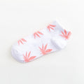 1 Pair Fashion Men Socks Cotton Weed Colorful Male Soft Breathable Short Ankle Socks Maple Leaf Casual Socks Sox Calcetines