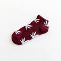 1 Pair Fashion Men Socks Cotton Weed Colorful Male Soft Breathable Short Ankle Socks Maple Leaf Casual Socks Sox Calcetines