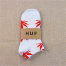 1 Pair Fashion Men Socks Cotton Weed Colorful Male Soft Breathable Short Ankle Socks Maple Leaf Casual Socks Sox Calcetines