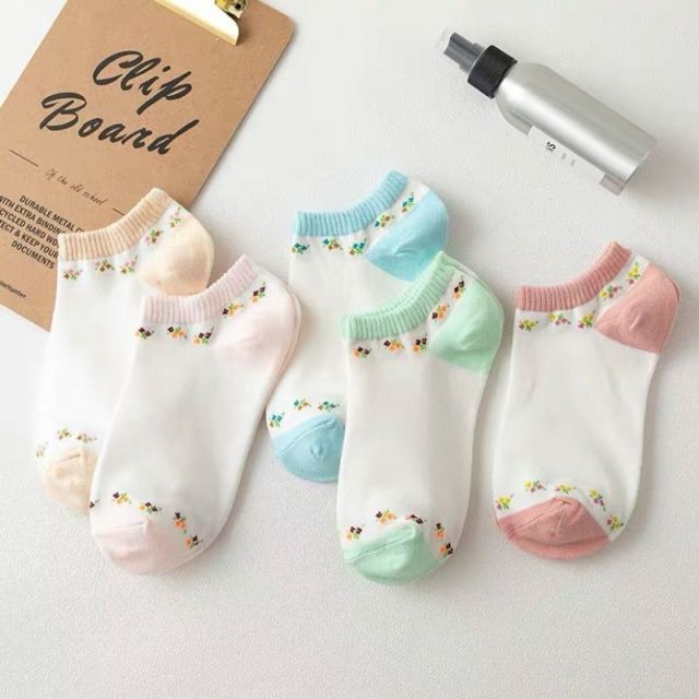 5 Pairs/lot Women Leopard Spring Sesame Street Cute Ankle Socks Cute Funny Lips Print Boat Short Sox Invisible Lady Girl Summer