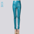 Women Tight Trouser Autumn Winter Women Thin Velvet PU Leather Pants Female Sexy Elastic Stretch Faux Leather Skinny Pencil Pant