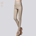 Women Tight Trouser Autumn Winter Women Thin Velvet PU Leather Pants Female Sexy Elastic Stretch Faux Leather Skinny Pencil Pant