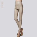 Women Tight Trouser Autumn Winter Women Thin Velvet PU Leather Pants Female Sexy Elastic Stretch Faux Leather Skinny Pencil Pant