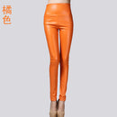 Women Tight Trouser Autumn Winter Women Thin Velvet PU Leather Pants Female Sexy Elastic Stretch Faux Leather Skinny Pencil Pant