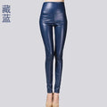 Women Tight Trouser Autumn Winter Women Thin Velvet PU Leather Pants Female Sexy Elastic Stretch Faux Leather Skinny Pencil Pant