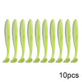 QXO 10pcs/Lot 7cm 10cm 13cm Soft Worm Lures Silicone Bait Sea Fish Pva Swimbait Wobblers Goods For Fishing Artificial Tackle