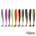 QXO 10pcs/Lot 7cm 10cm 13cm Soft Worm Lures Silicone Bait Sea Fish Pva Swimbait Wobblers Goods For Fishing Artificial Tackle