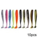 QXO 10pcs/Lot 7cm 10cm 13cm Soft Worm Lures Silicone Bait Sea Fish Pva Swimbait Wobblers Goods For Fishing Artificial Tackle