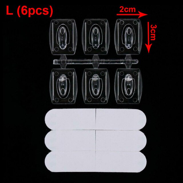 20pcs Transparent Wall Hooks Waterproof Strong Adhesive Hooks Rack for Home Kitchen Bathroom Hanger Hook Organizer Key Holder