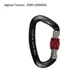 25KN Professional Climbing Carabiner D Shape Aviation Aluminum Safety Lock Outdoor Climbing Ascend Mountaineering Equipment