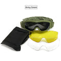 Black Tan Green Tactical Goggles Military Shooting Sunglasses 3 Lens Army Airsoft Paintball Motorcycle Windproof Wargame Glasses