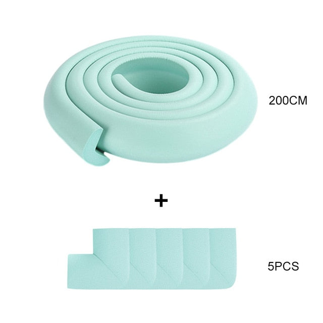 2M Soft Baby Safety Desk Table Edge Guard Strip Security L-Shaped Kids Protection Bumper Edge Angle Home Anti-collision Strip