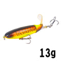 GOBYGO 1PCS Whopper Popper 10cm/14cm Fishing Lure Artificial Bait Hard Soft Rotating Tail Fishing Tackle Geer Pesca