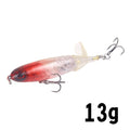 GOBYGO 1PCS Whopper Popper 10cm/14cm Fishing Lure Artificial Bait Hard Soft Rotating Tail Fishing Tackle Geer Pesca