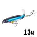 GOBYGO 1PCS Whopper Popper 10cm/14cm Fishing Lure Artificial Bait Hard Soft Rotating Tail Fishing Tackle Geer Pesca