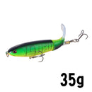 GOBYGO 1PCS Whopper Popper 10cm/14cm Fishing Lure Artificial Bait Hard Soft Rotating Tail Fishing Tackle Geer Pesca