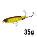GOBYGO 1PCS Whopper Popper 10cm/14cm Fishing Lure Artificial Bait Hard Soft Rotating Tail Fishing Tackle Geer Pesca