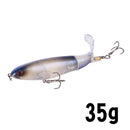 GOBYGO 1PCS Whopper Popper 10cm/14cm Fishing Lure Artificial Bait Hard Soft Rotating Tail Fishing Tackle Geer Pesca