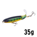 GOBYGO 1PCS Whopper Popper 10cm/14cm Fishing Lure Artificial Bait Hard Soft Rotating Tail Fishing Tackle Geer Pesca